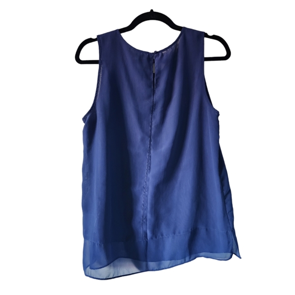Banana Republic Sheer Flowy Blue Tank Top Size Small - Picture 2 of 3